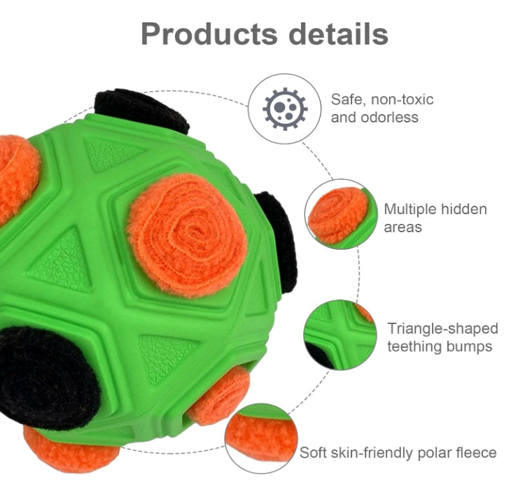 Pet Snuffle Ball, Dog's Puzzle Sniffing Leakage Feeding Ball, IQ Training Pets Snuffling Toy, Natural Foraging Skills Training Slow Feeder Mat.