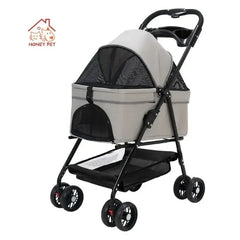 Lightweight Foldable Pet Stroller, Suitable for Small Pets like Dogs and Cats for Outdoor Use S-240201-17