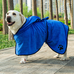 Pet Bathrobe Ultra-Fine Fiber Quick-Drying Towel Dog Paw Dog Clothes C-240319-2